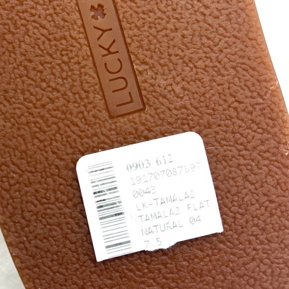 New Lucky Brand Tamala Animal Print Leather Faux Sherpa Clog Mules size 7.5 - Picture 8 of 8